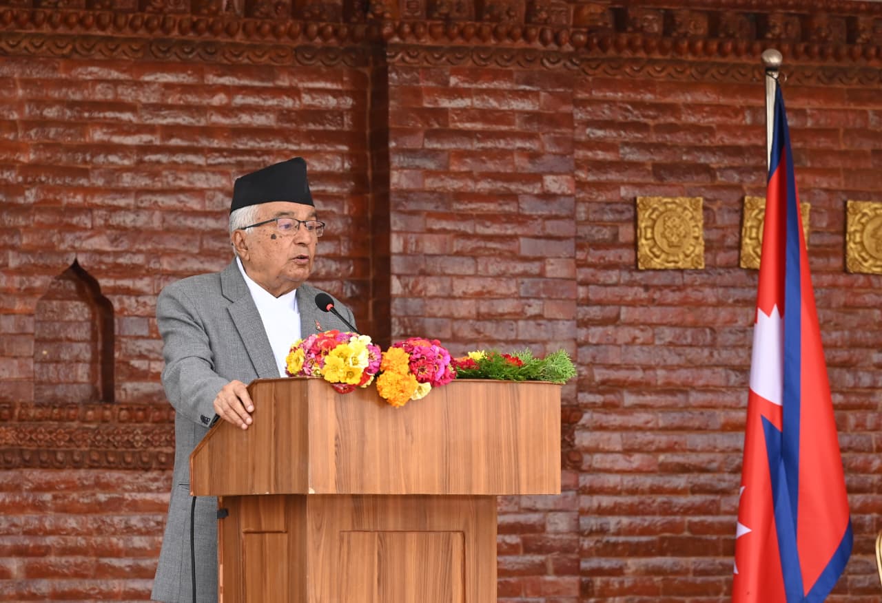 वीर पुर्खाको त्यागबाट नेपालीको शिर उँचो भएको राष्ट्रपतिको भनाइ, सुशासन र राष्ट्रिय एकतामा जोड